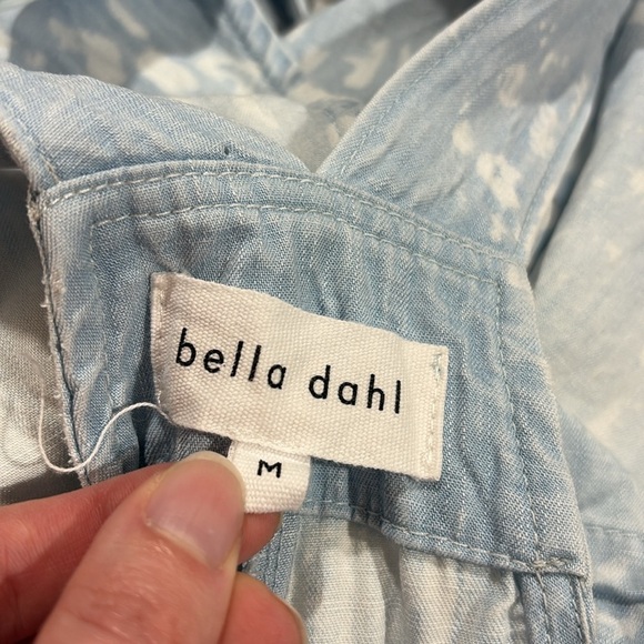 Bella Dahl Easy Shortall Romper in Animal Spot Denim - Picture 4 of 10